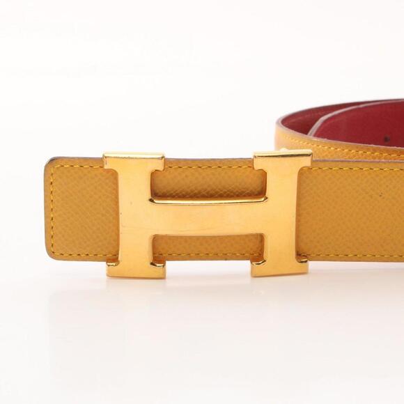 HERMES Red Leather Belt - Picture 3 of 11